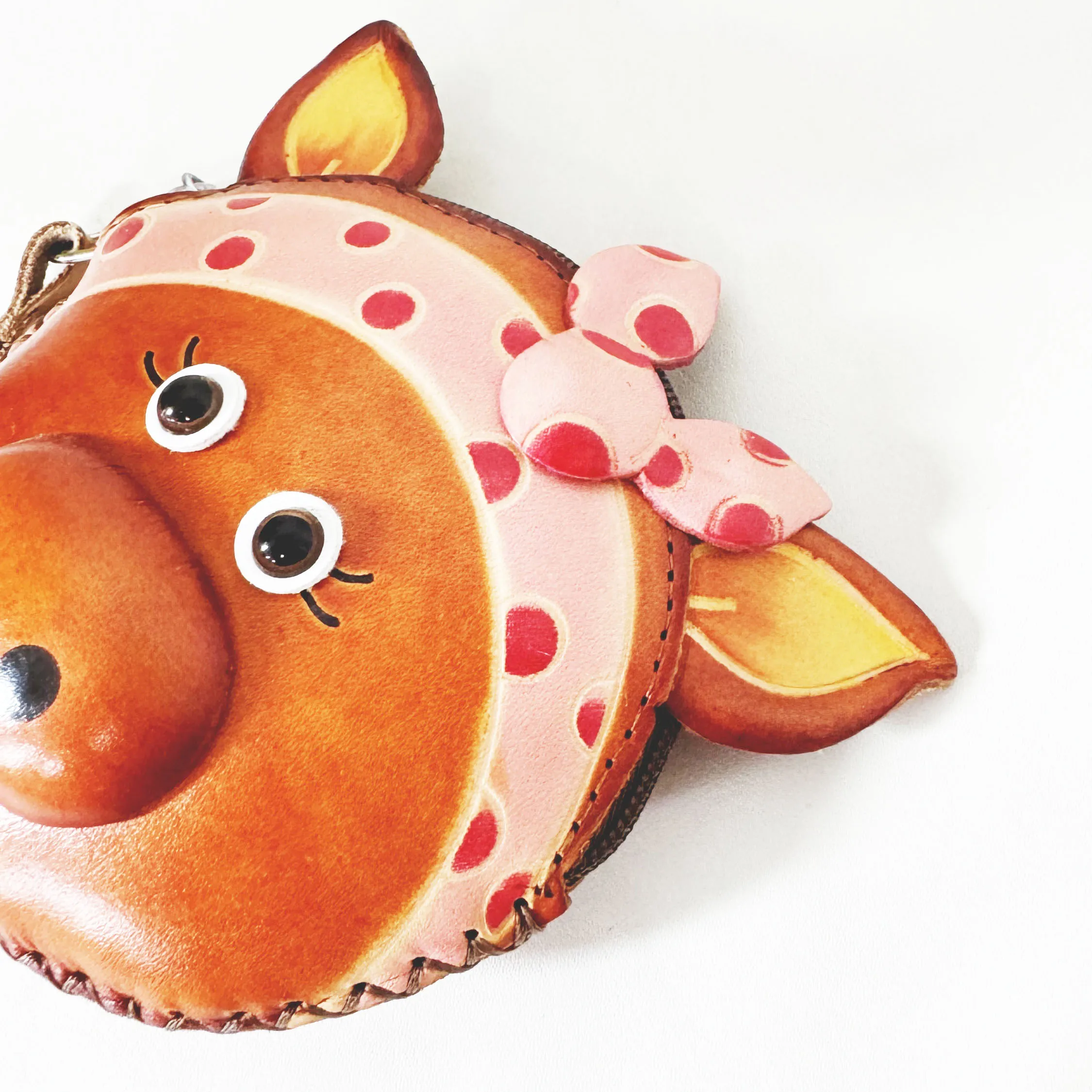 CP-010 pig  Animal Cartoon shaped wholesale price genuine leather cute women silicone custom printing coin purse