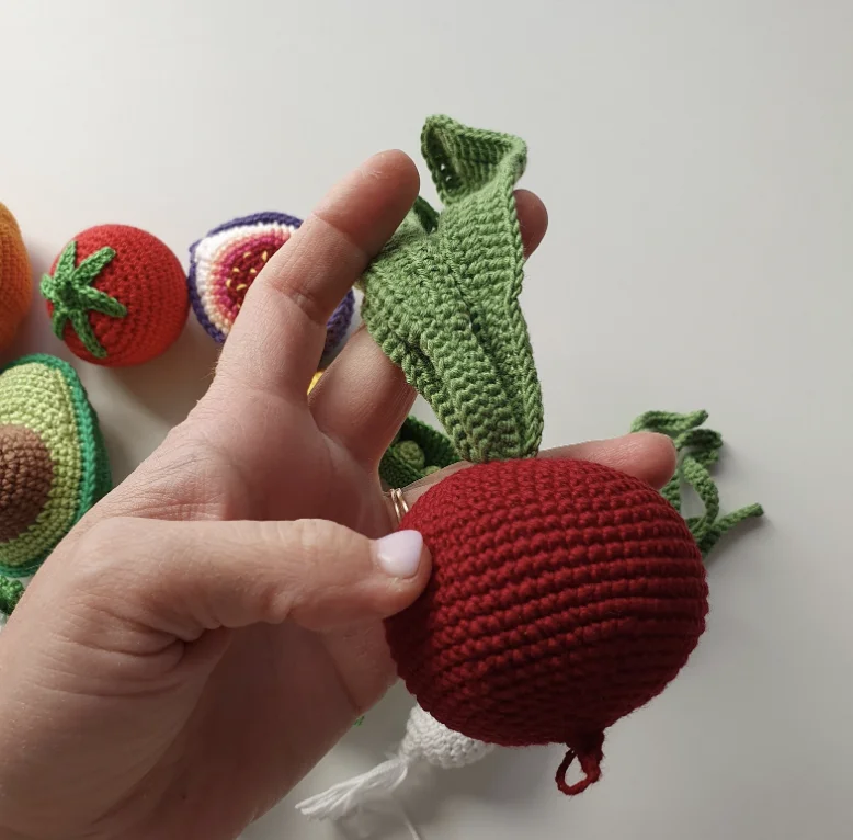Handmade crochet play food toys baby educational toys knitted pattern amigurumi food crochet fruits vegetables play food toys