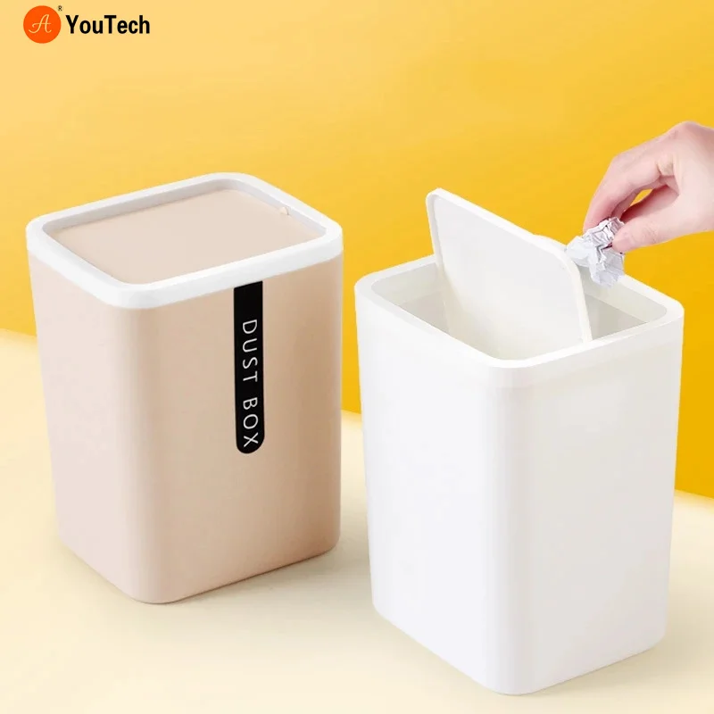 Creative Mini Small Waste Bin Desktop Garbage Basket Home Table Plastic Office Supplies Trash Can Dustbin Sundries Barrel Box