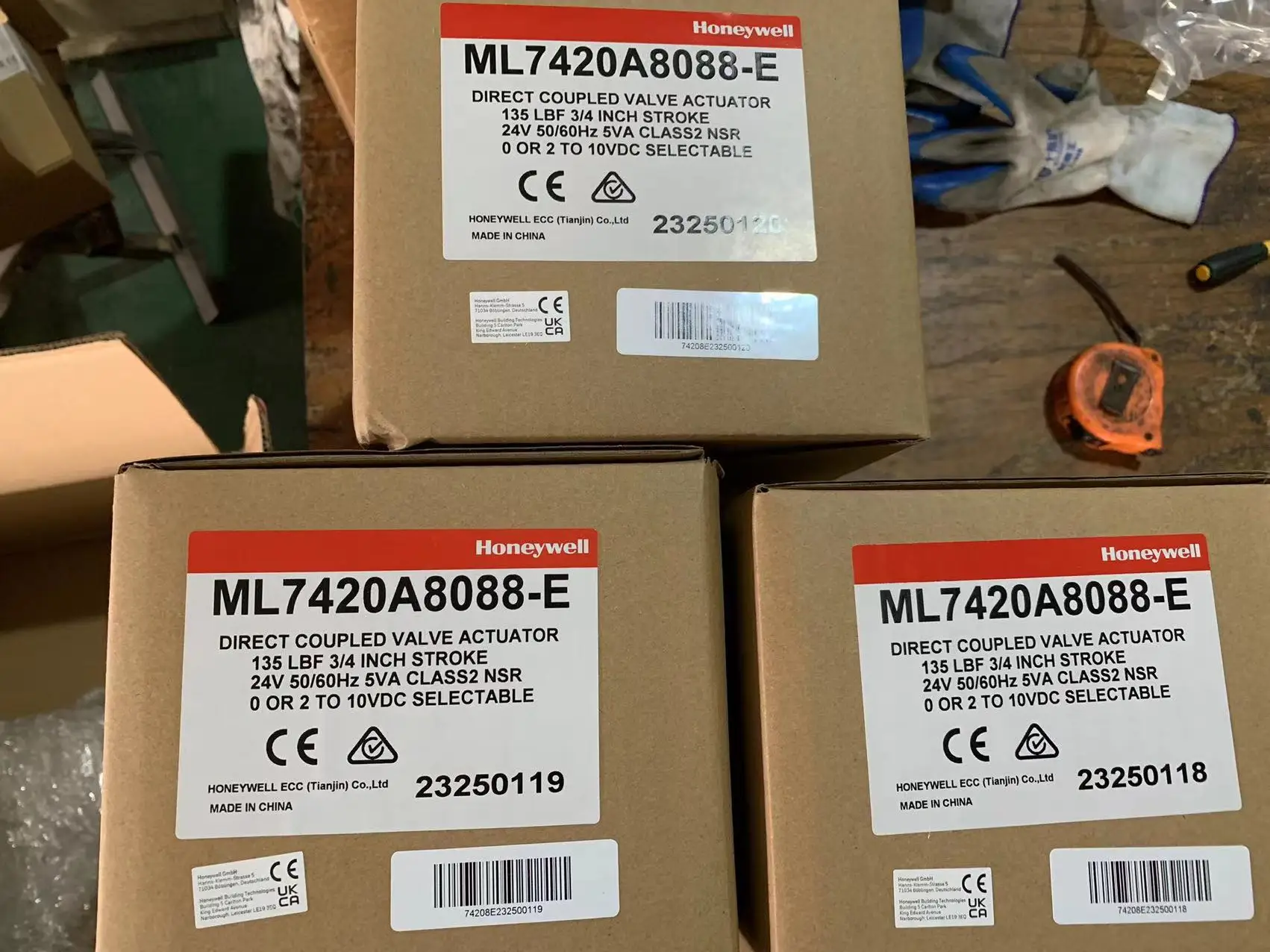 Honeywell ML7420A8088-E Электрический привод клапана 0-10 В 600N 20 мм фитинг клапан V5011P