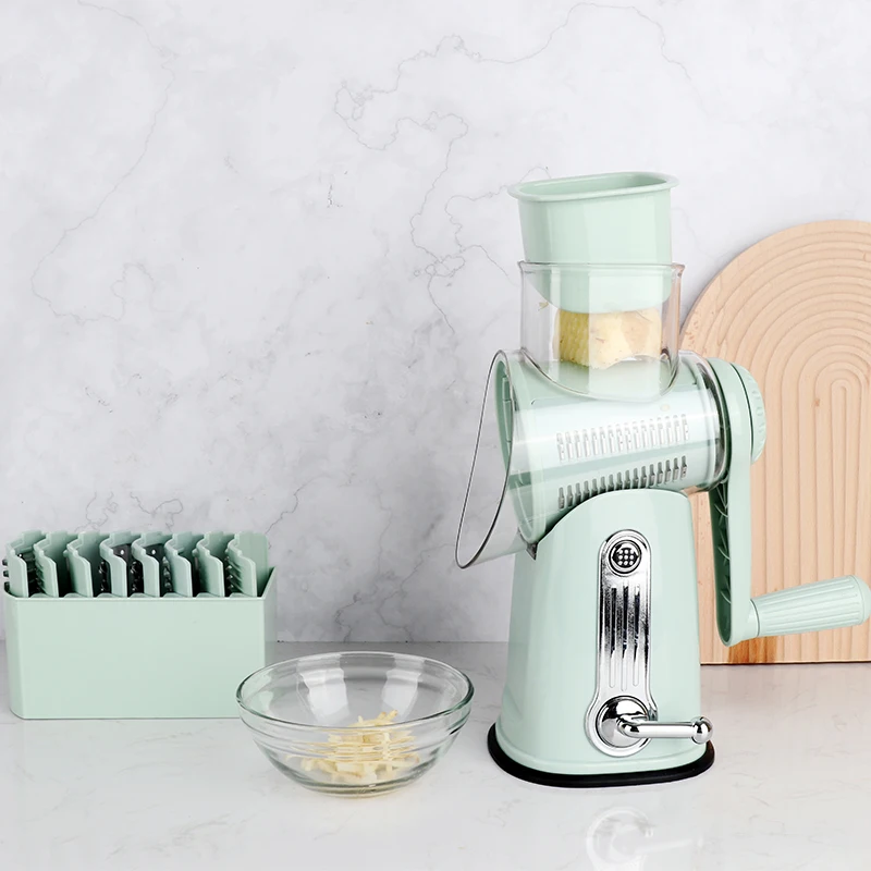Multifunctional Stainless Steel  Madoline Rotary Drum Type Vegetable Cutter Grater Slicer