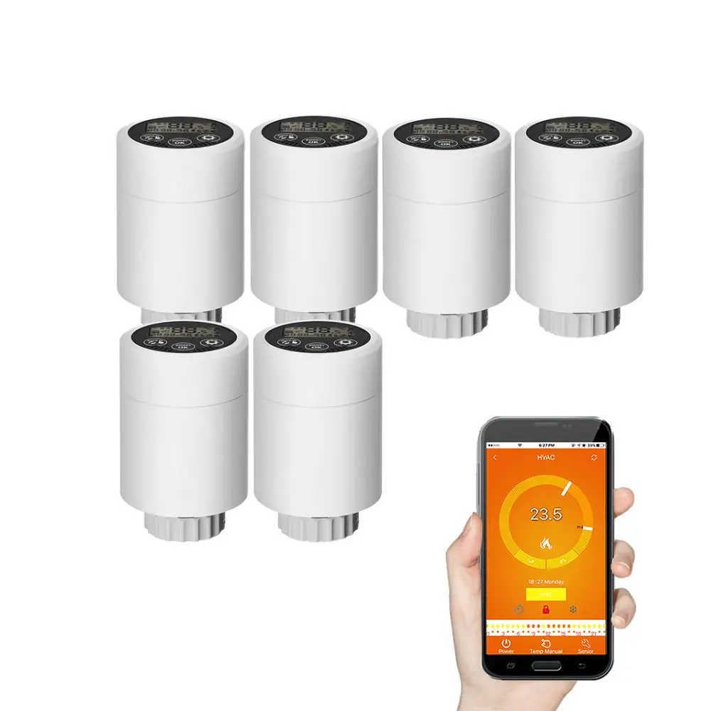 Smart HomeTuya thermostat radiator valve wireless smart TRV programmable radiator heating thermostat