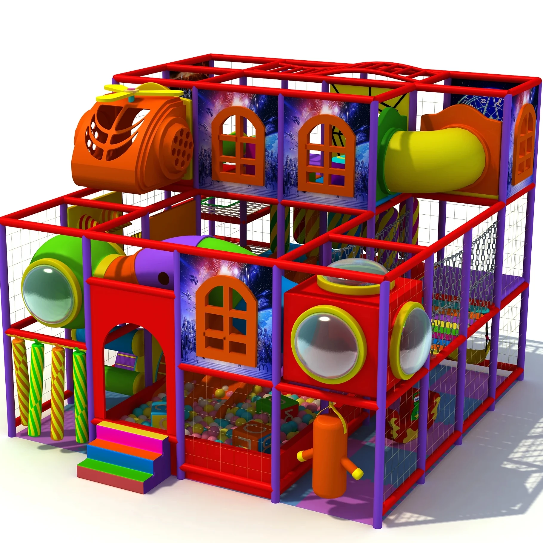 Kids Playground Indoor With Swing 25 Square Meter