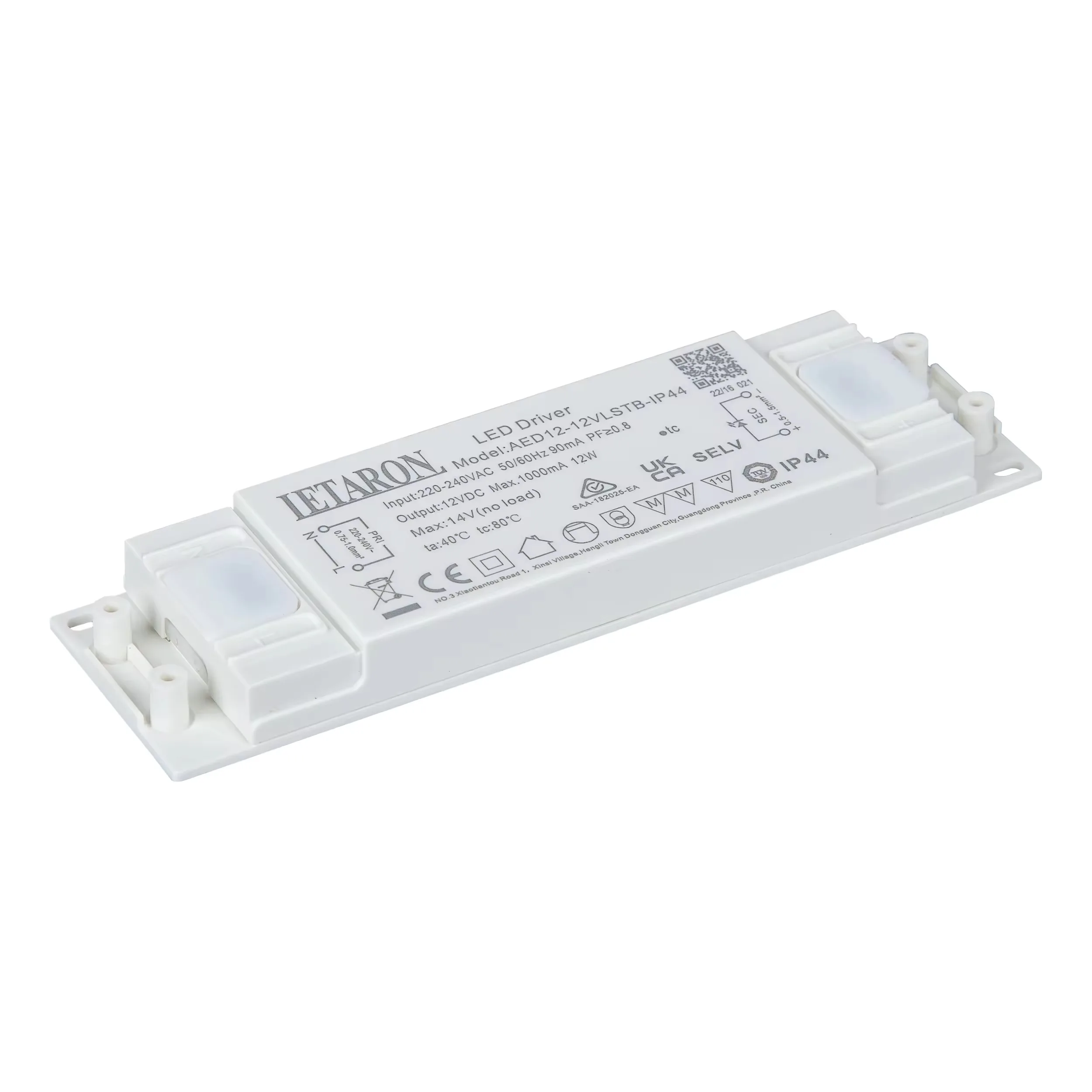 LETARON 240v to 12v Transformer 6W 12W 15W 20W 30W 40W 48W 60W Waterproof IP44  Super Slim Thin LED Driver Transformer