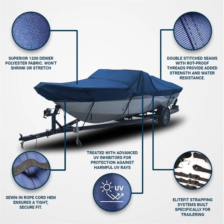 Outdoor Storage Uv Protection Dustproof Waterproof Fishing Boat Kayak Canoe Cover