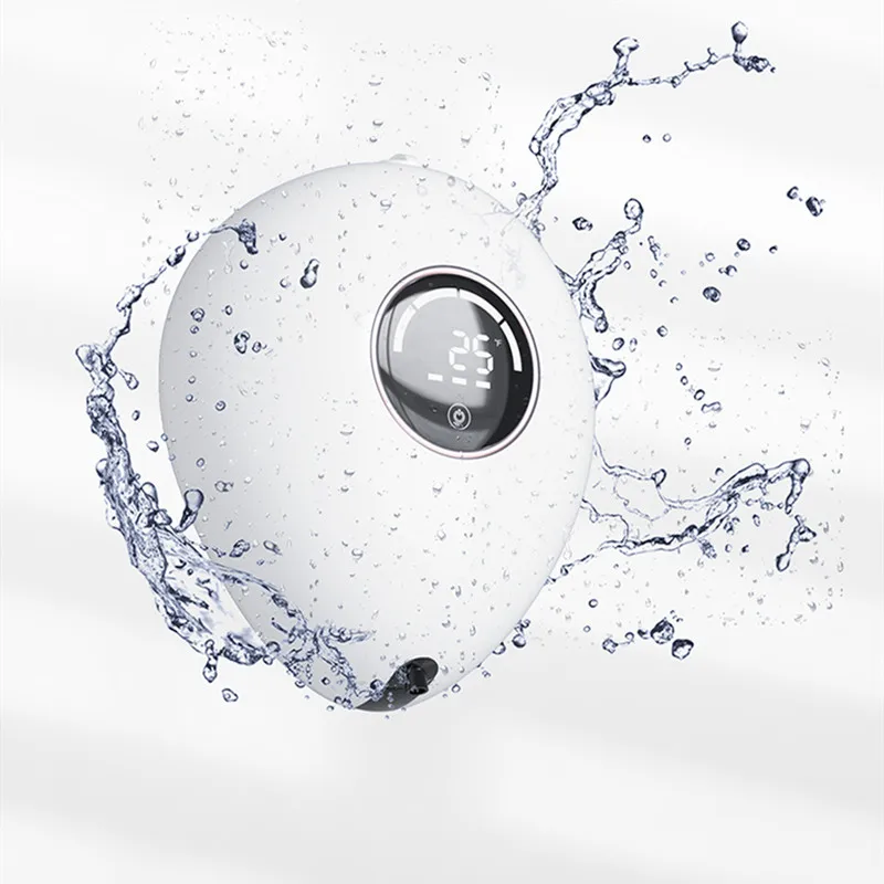 new wall-mounted rechargeable contactless bathroom shower shampoo automatic hand soap foam dispenser with temperature display