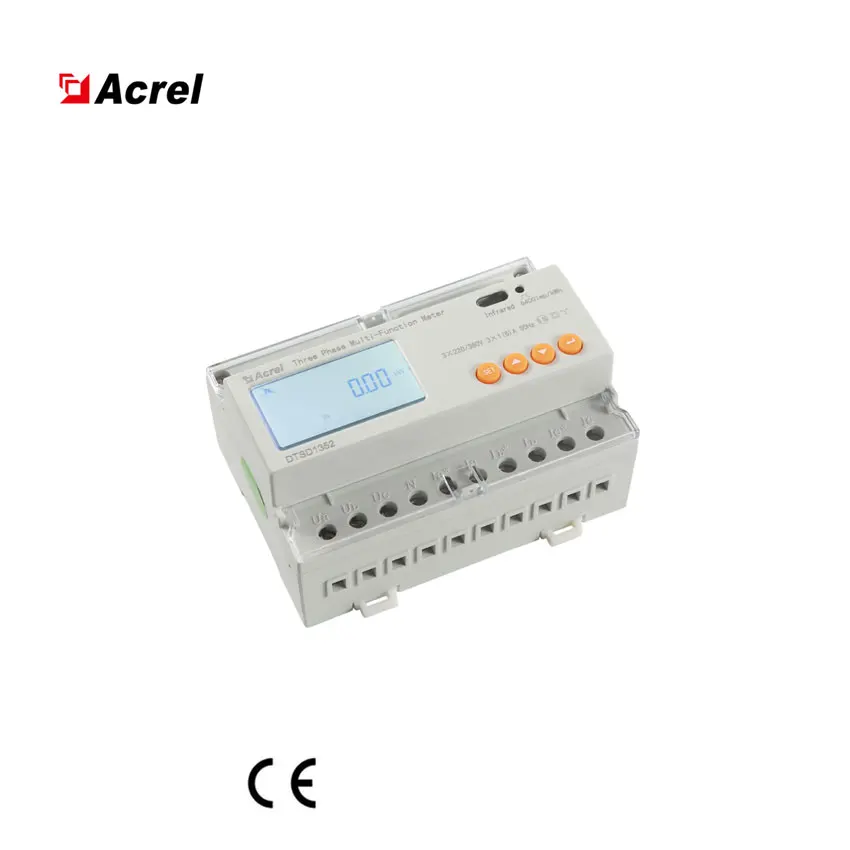 Din Railway Install Smart 7P Dtsd1352/C Rs485 Communication 3 Phase Digital Electric Meter Reading Of Acrel