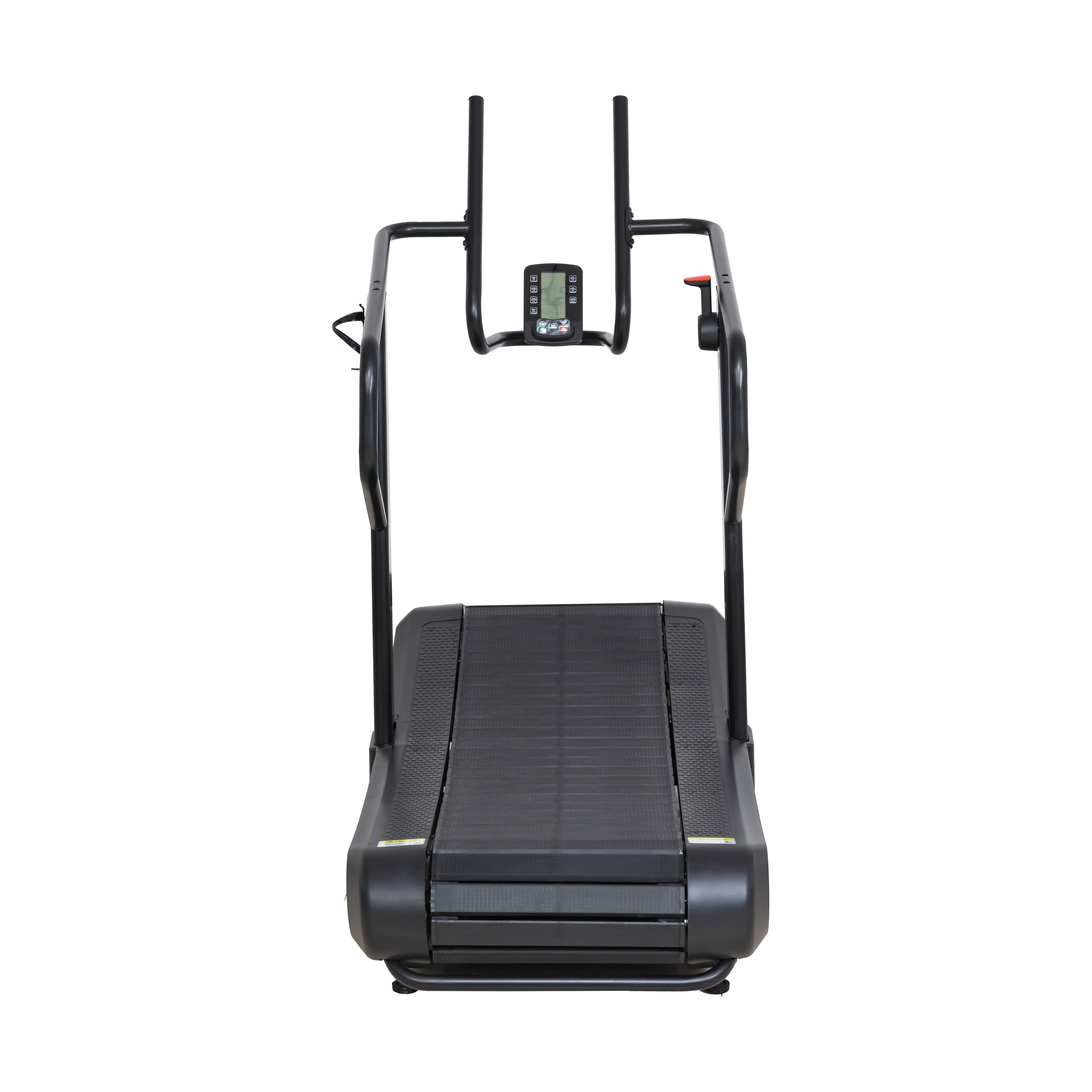 High-End Indoor Cardio Workout Running Machine Electric Unpowered Treadmill Curved Track LCD Display Manual Folding Wood Home