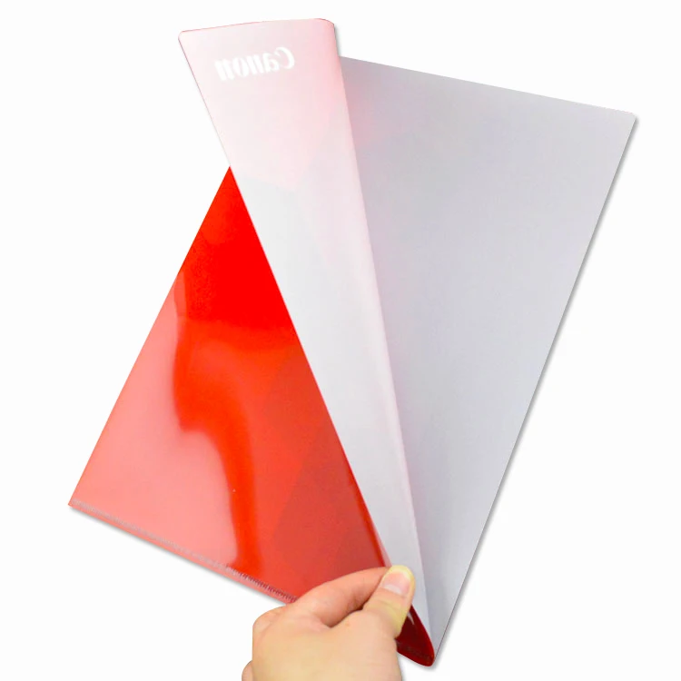 Custom print A4 L shape PP plastic school office folder clear file folder manufacturer