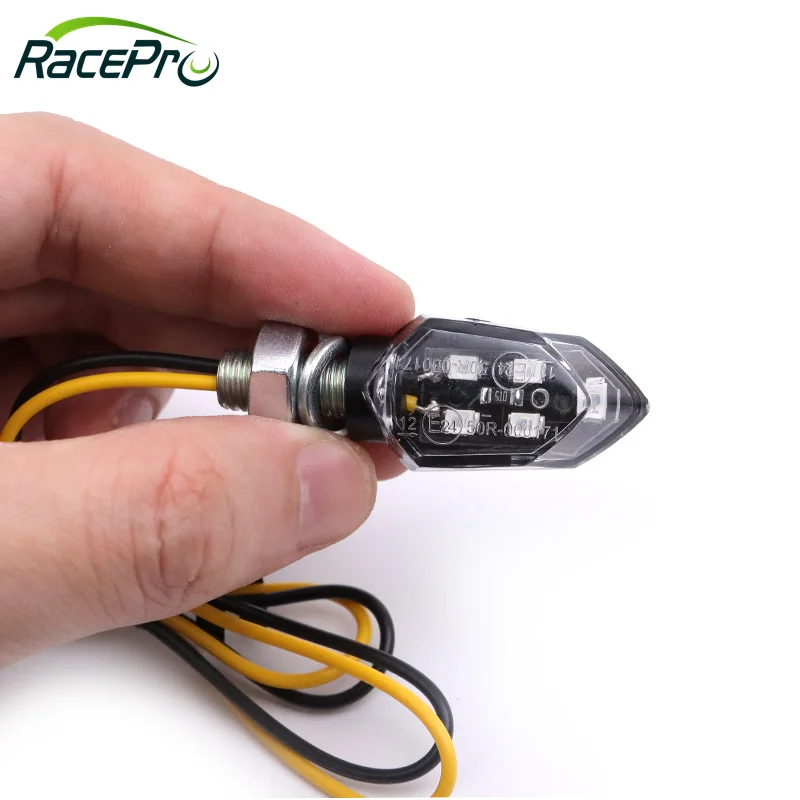 RACEPRO E-Mark E24 Small Size Ultra Bright Mini Motorcycle Run Indicators Position Light Brake Light Led Turn Signals