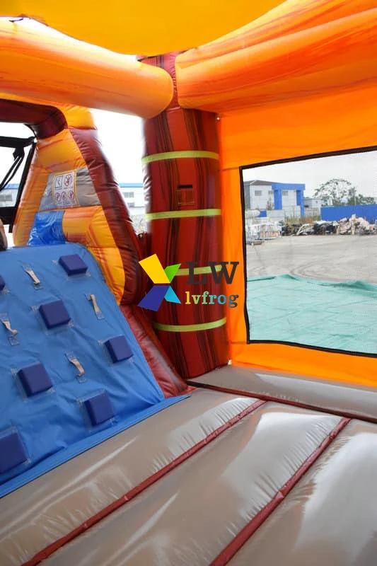 Factory price wholesale moon jumping inflatable bounce house/bouncy castle with water slide