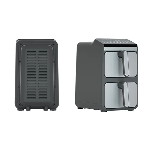 New Design Smart Stainless Steel Air Fryer Oven With LCD Display 10L Oil-free Dual Basket Air Fryer