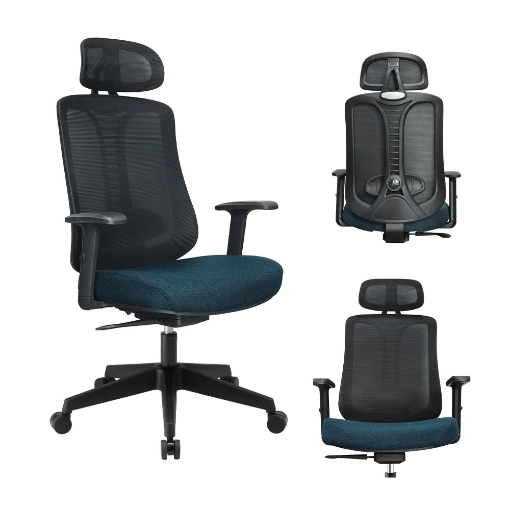 Half price free sample Adjustable armrests Chile modern movable rotating high-quality comfortable mesh computer office chair