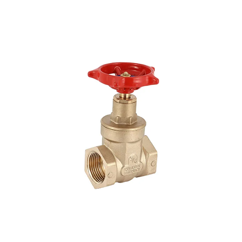 Factory wholesale brass gate valve DN15 1/2 DN20 3/4 DN25 red handle brass gate valve
