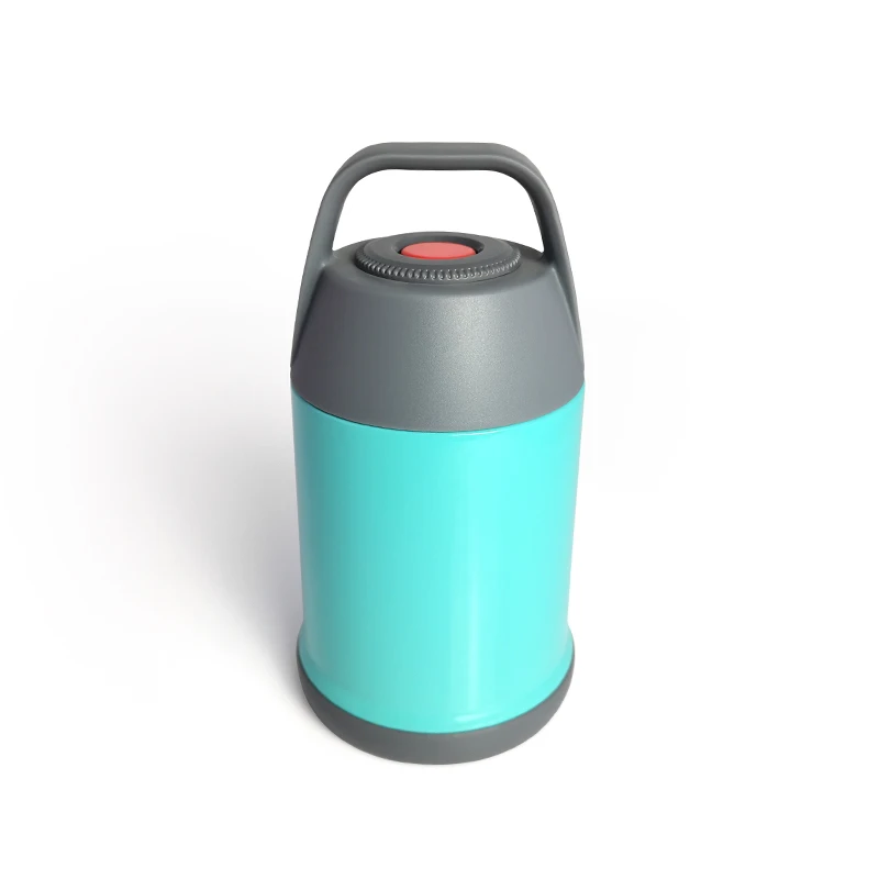 Vacuum Insulated Food Jar 18/8 Stainless Steel with Folding Spoon Double Walled soup jar Food Container