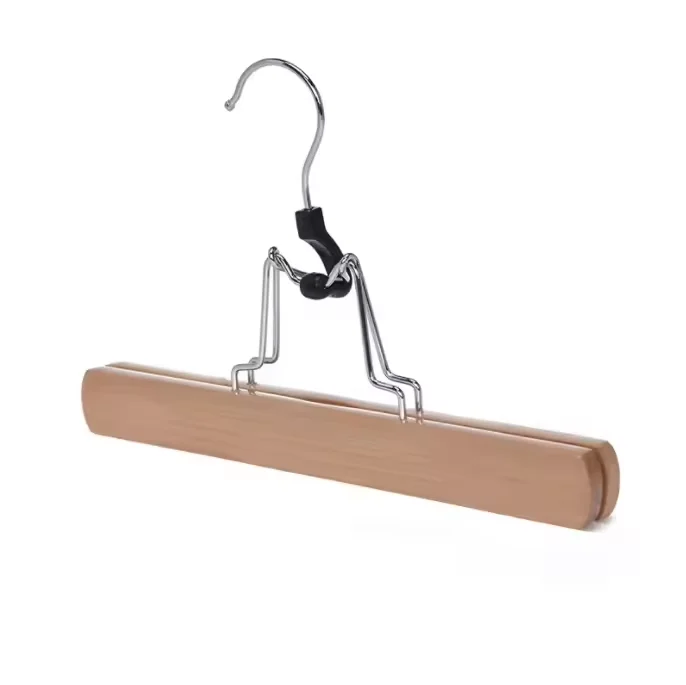 Multi use custom color white wooden trouser pants hanger jean hanger, hangers for hair extensions