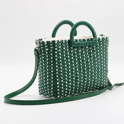 Summer fashion woven beach tote bags rattan bag 2022 ladies handbags wholesale