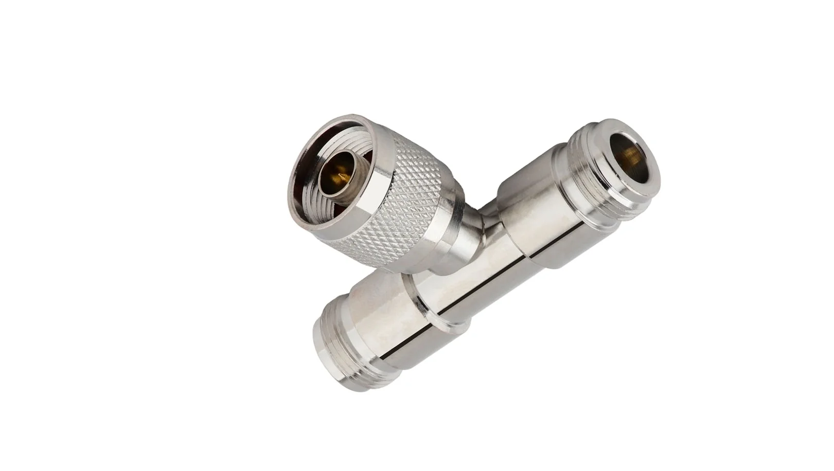 3 Way Connector N Male Jack to 2 N Female Triple T RF Adapter Connector for Outdoor / Indoor Antenna