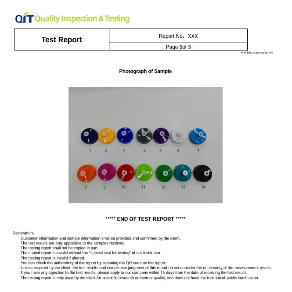 pH value CA-65  FDA  Lab Report  for Food Contact Materials USA Market