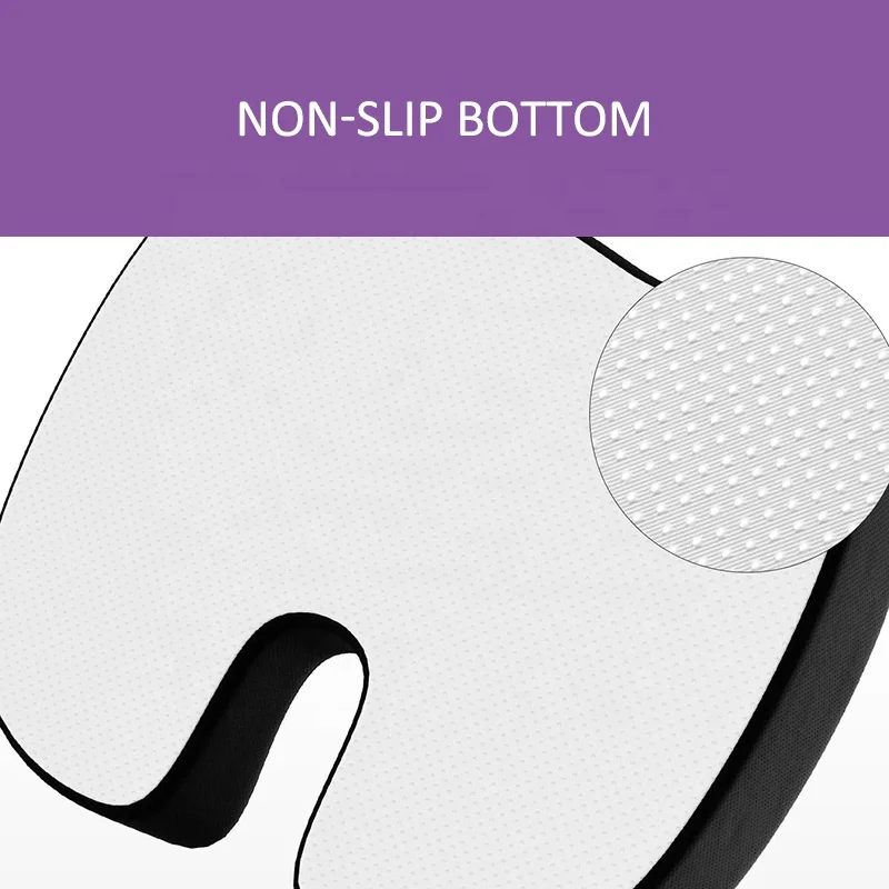 Butt Tailbone Back Coccyx Sciatica Gel Infused  Memory Foam Seat Cushion Pillow Comfort Office Chair and Car Use