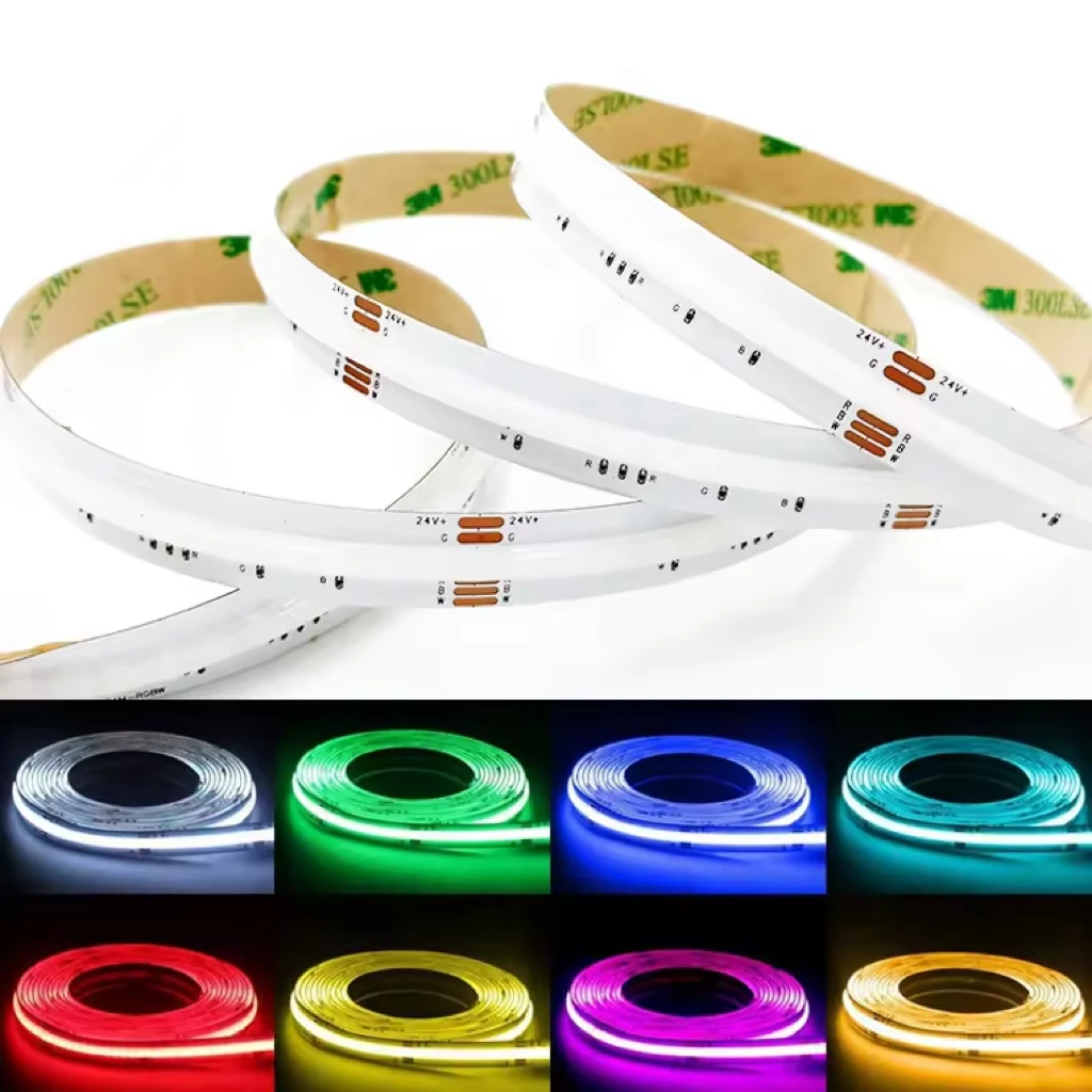 Светодиодные светодиодные лампы RGB RGBW Cob полосы 840 светодиодов/м Умные Огни Водонепроницаемые гибкие