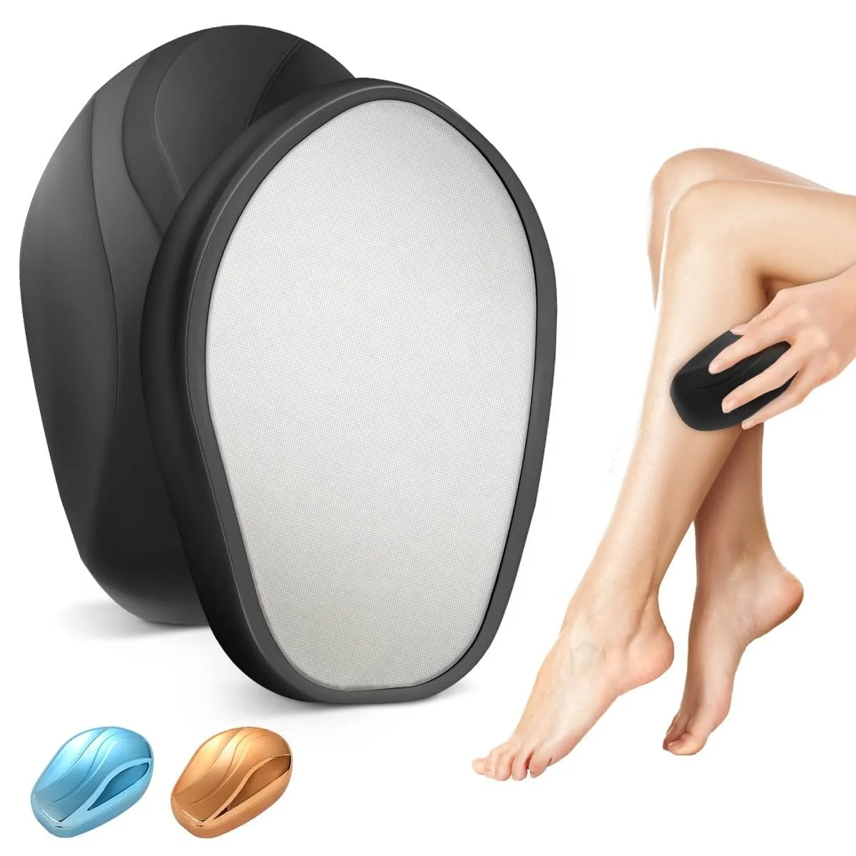 Ластик для волос с нанокристаллами, инструмент для безболезненного удаления волос для мужчин и женщин, многоразовый волшебный моющийся Эпилятор с кристаллами для гладкой кожи