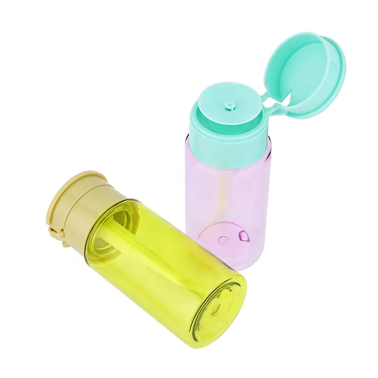 Luxury Empty 100ml Skin Toner Plastic Bottle Push Down Eye Makeup Nail Polish Remover Pump Dispenser Bottle