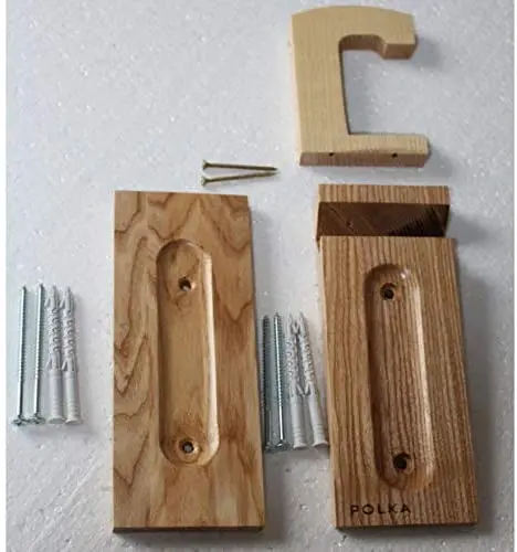  Sturdy Wooden Wall Mounted Bicycle Front Wheel Hanging Hook Vertical Wood Bike Rack