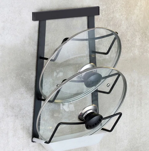 3 Layers Pan Pot Cover Lid Storage Rack Holder Wall-Mounted Stainless Steel Pot Lid Rack