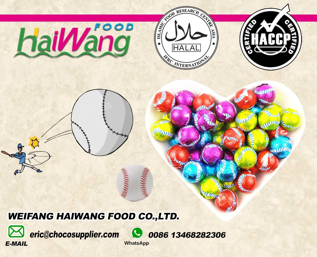 
Supply Colorful Packaging choco ball Shape Sweet Milk Chocolate Candy Halal Candies Low Price Wholesale 