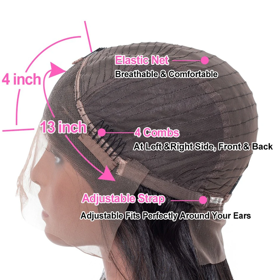 Sleek Straight Wave Transparent Hd Full Lace Human Hair Wig, Brazilian 360 Lace Frontal Wigs, 13x4 Human Hair Hd Lace Front Wigs