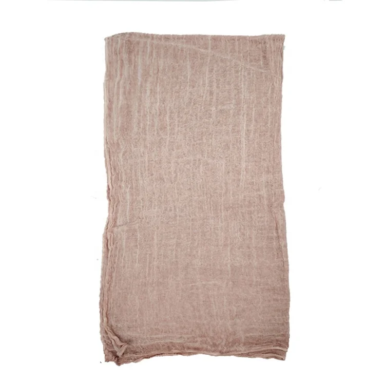 Custom Summer Lightweight Voile Scarf 100% Cotton Pink Green Plain Natural 220 X 60 Chiffon Hijab Scarves For Ladies Wholesale
