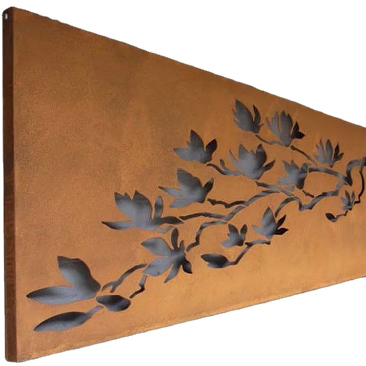 Corten Steel Room Divider Iron Steel Garden Screen Panels