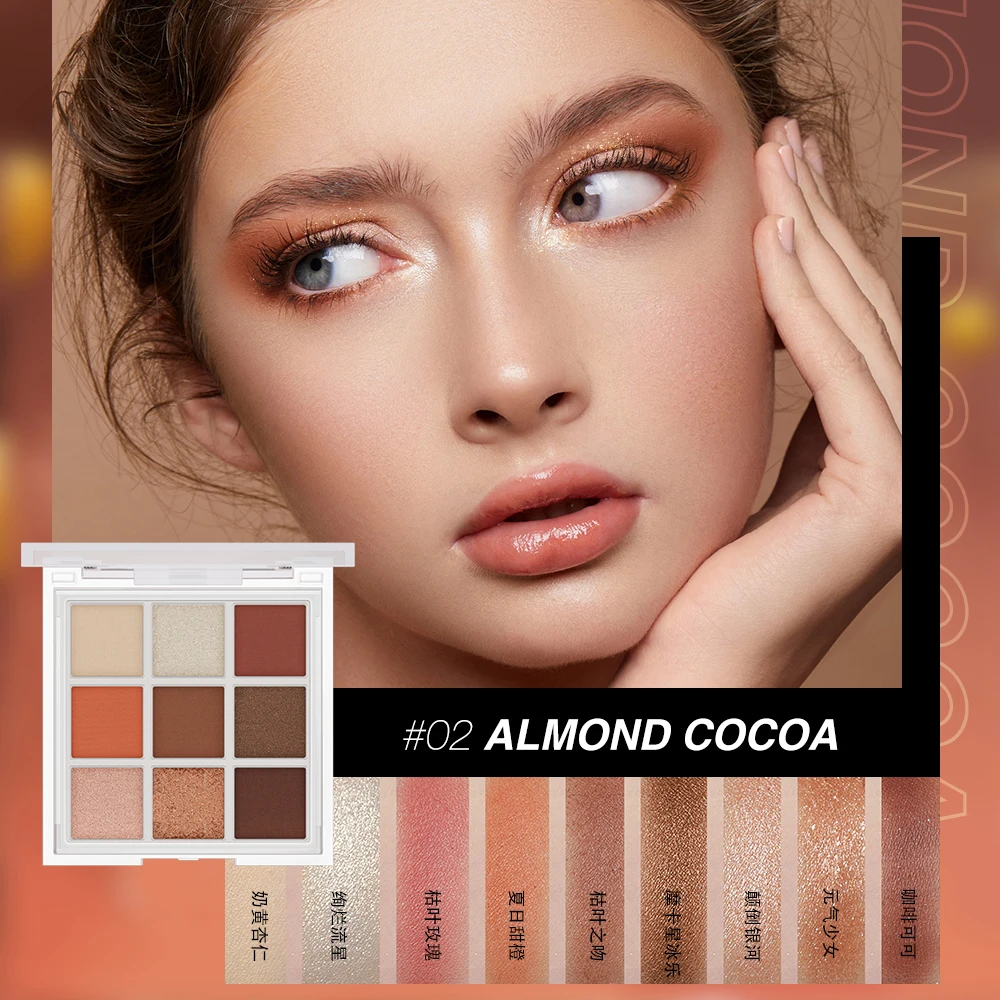 O.TWO.O Private Label 3 Versions 9 Colors Diamond Makeup Cardboard Eyeshadow Palette Wholesale Eyeshadow