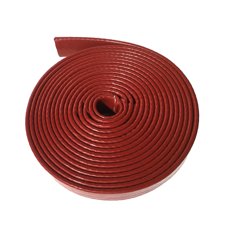 Hot Sale High Temperature Resistant Fire Sleeve 100mm Silicone Fiberglass Fire Sleeve For Hoses Wires Lines Tubes Protective