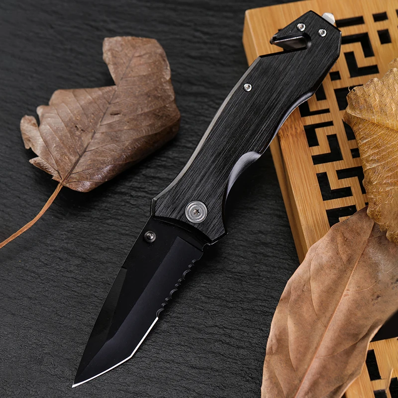 Practical High quality Steel Blade 3Cr13 Outdoor Folding Knife Pocket Knife Wilderness Survival Knife With Aluminum Handle