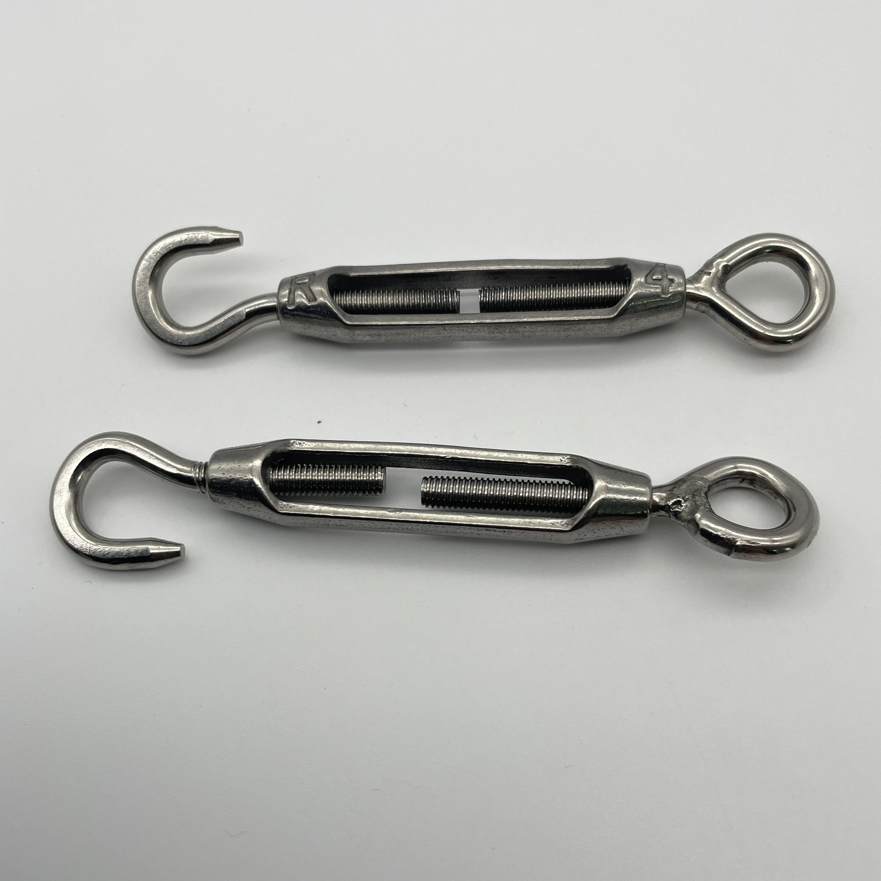 M4-M30 Stainless Steel Hook & Eye Heavy Duty Turnbuckle Wire Rope Tension Tighten Tool Anti-Rust Hooks