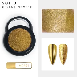 21 Colors optional Holo Mirror Powder Nail Glitter Gold Silver Chrome Nail Pigment Pearl Powder Decoration Manicure