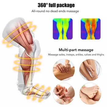 Hot Sale Electric Shiatsu Foot Massage Vibration Air Compression Heating Electric Roller Leg Calf Machine Foot Massager
