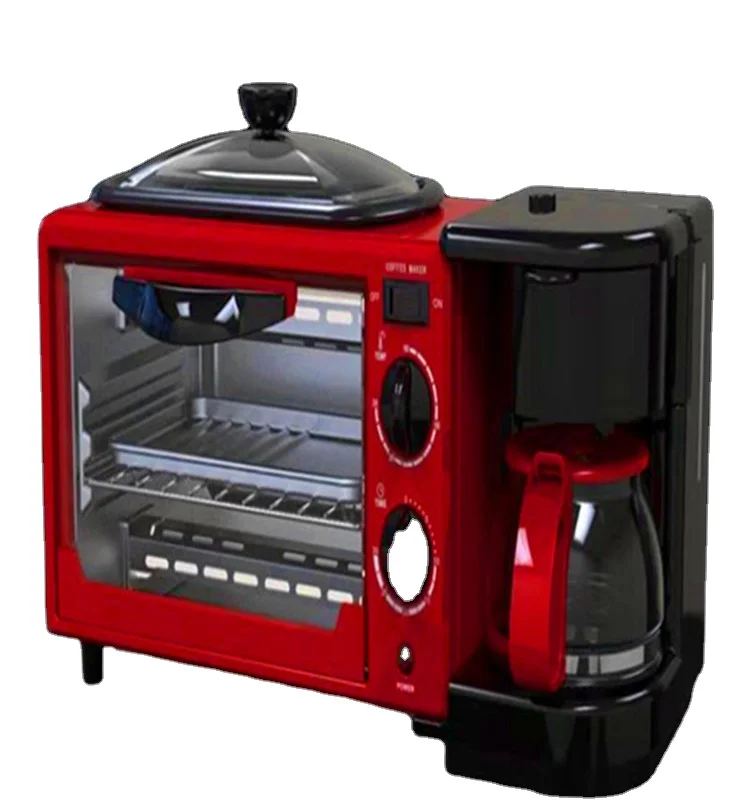
110V 220V Multifunctional Household Sandwich Coffee Machine Oven Bread Toaster Frying Pan 3 in 1 Breakfast Makers 