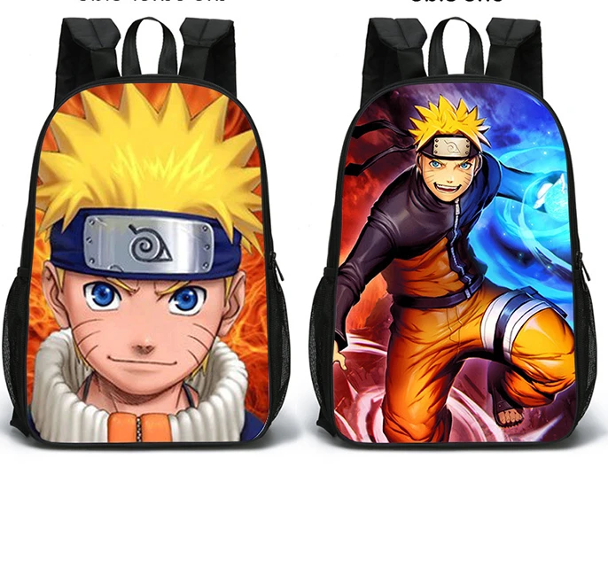 Fashion Cool Anime Double-Sided Printing Student Teens School Bags Polyester Zipper Backpack Large Capacity Kids Bag