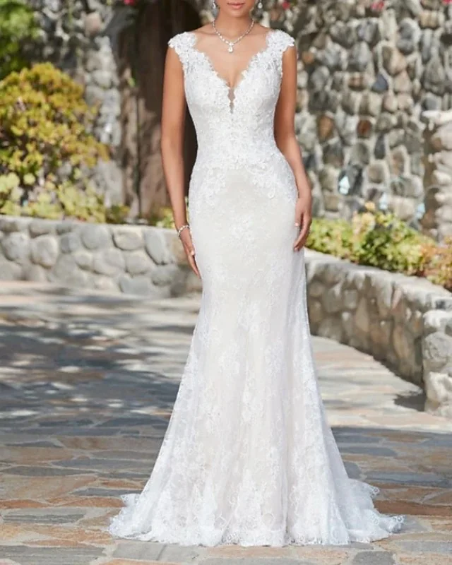 bridal Pure whitewhite dress for wedding elegant crystal wedding dress White Lace simple wedding dress hangers