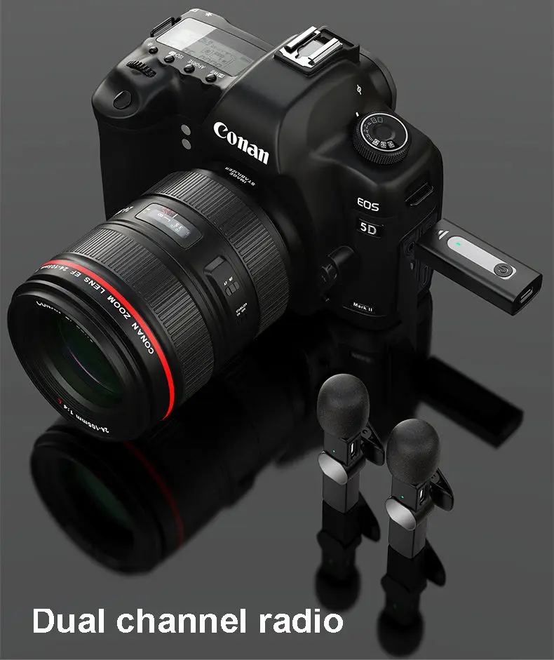 Professional Clips Vlog Lavalier Lapel Microphone Sans Fil K35 3.5 Wireless Mic For Mobile Phone Device Trumpet Smartphone