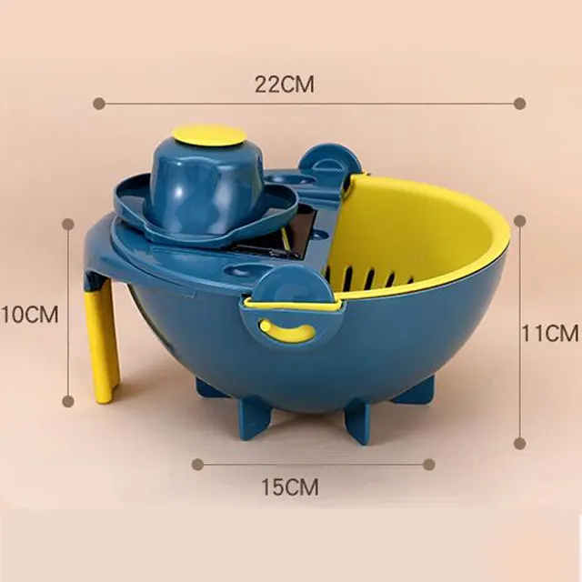Multifunctional Manual Vegetable Cutter Slicer 9 in 1 Vegetable Fruits Cutter Vegetable Chopper