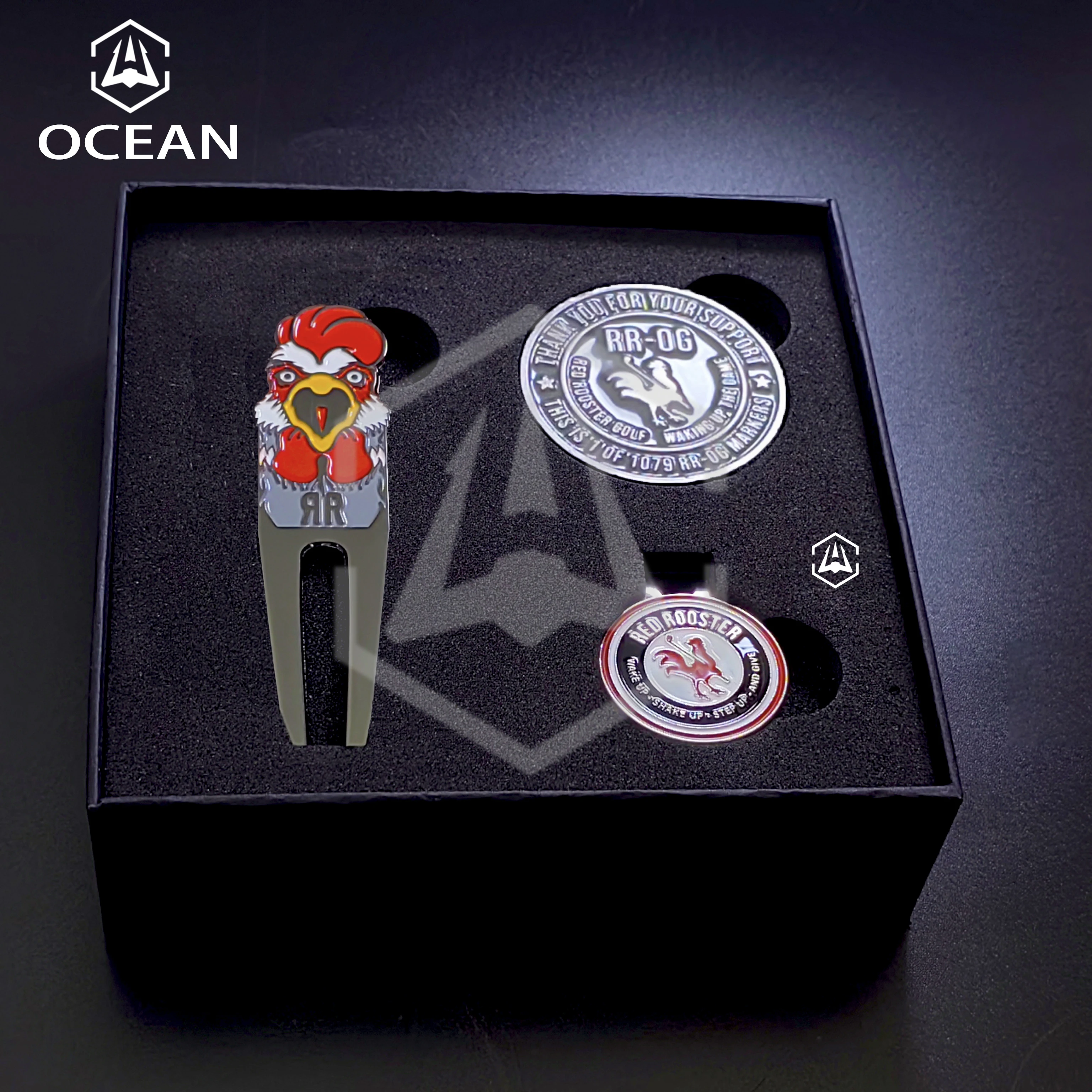 Custom Multifunction Metal Golf Club Zinc Alloy Stainless Steel Golf Ball Marker Metal Ball Marker With Divot Tool