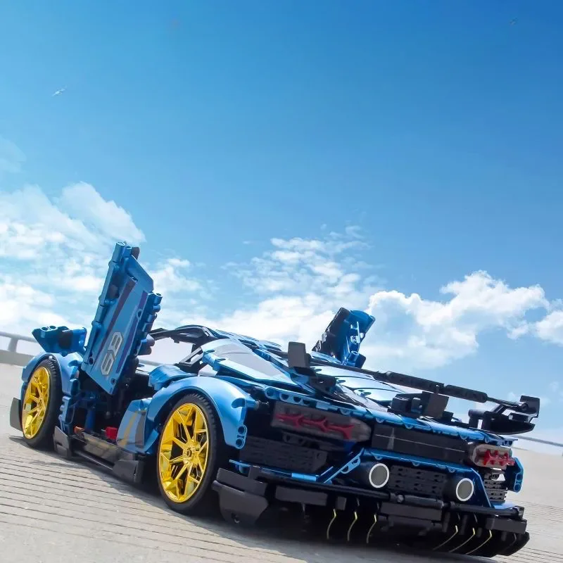 KBOX 10520 технический конструктор «Ламбор» SV-J 63 68 синий спортивный автомобиль игрушка Детский Рождественский подарок