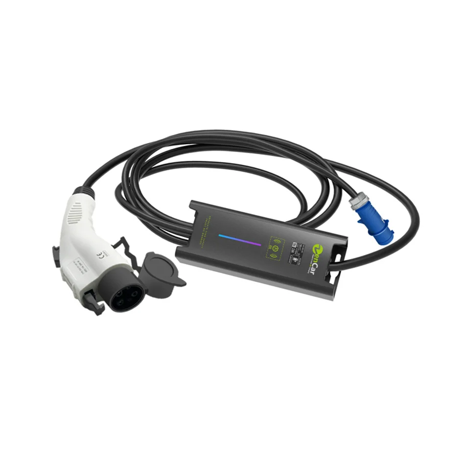 
16 А 3 кВт Evse тип 1 портативное зарядное устройство для электромобилей автомобильное зарядное устройство с синей вилкой CEE 