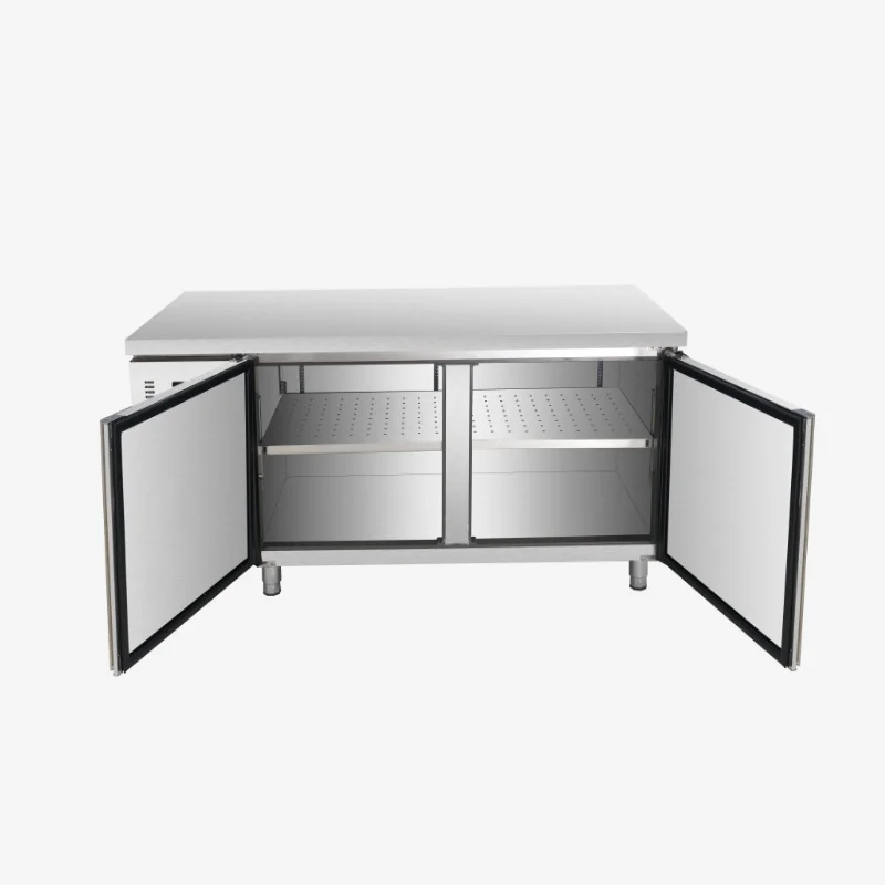 8- customized commercial stainless steel under counter fridge kitchen refrigerator freezer counter fridge