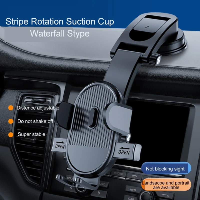 Car accessories 2023 car phone holder of dashboard air vent windshield gravity  universal bracket telescopic long arm car mount