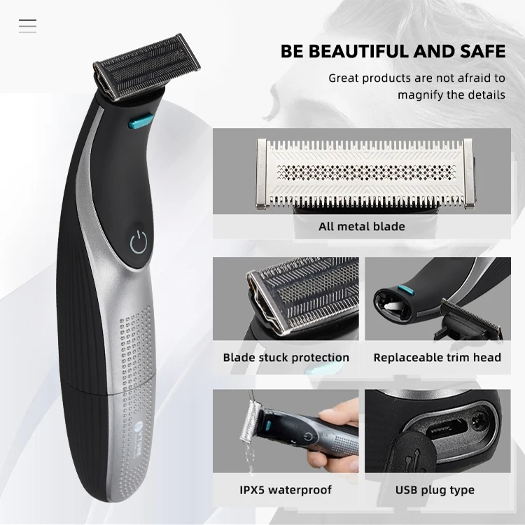 New Upgrade Men Shaver Electric Epilator Hair Remover Washable Man Grooming Set Stainless Steel Shavers and Trimmers Men